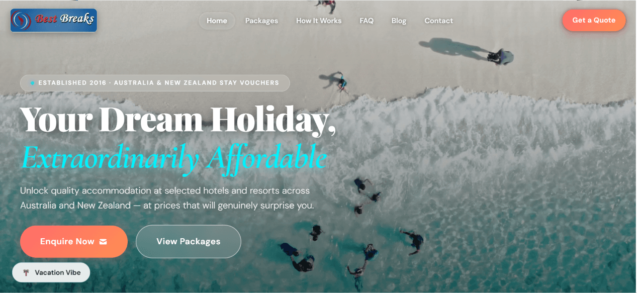 BestBreaks website screenshot